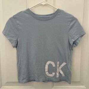 Calvin Klein: crop top, light blue, size XS